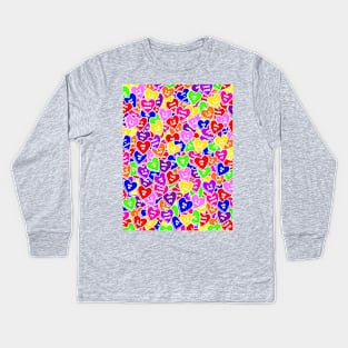 HAPPY Valentines Day Candy Hearts Kids Long Sleeve T-Shirt